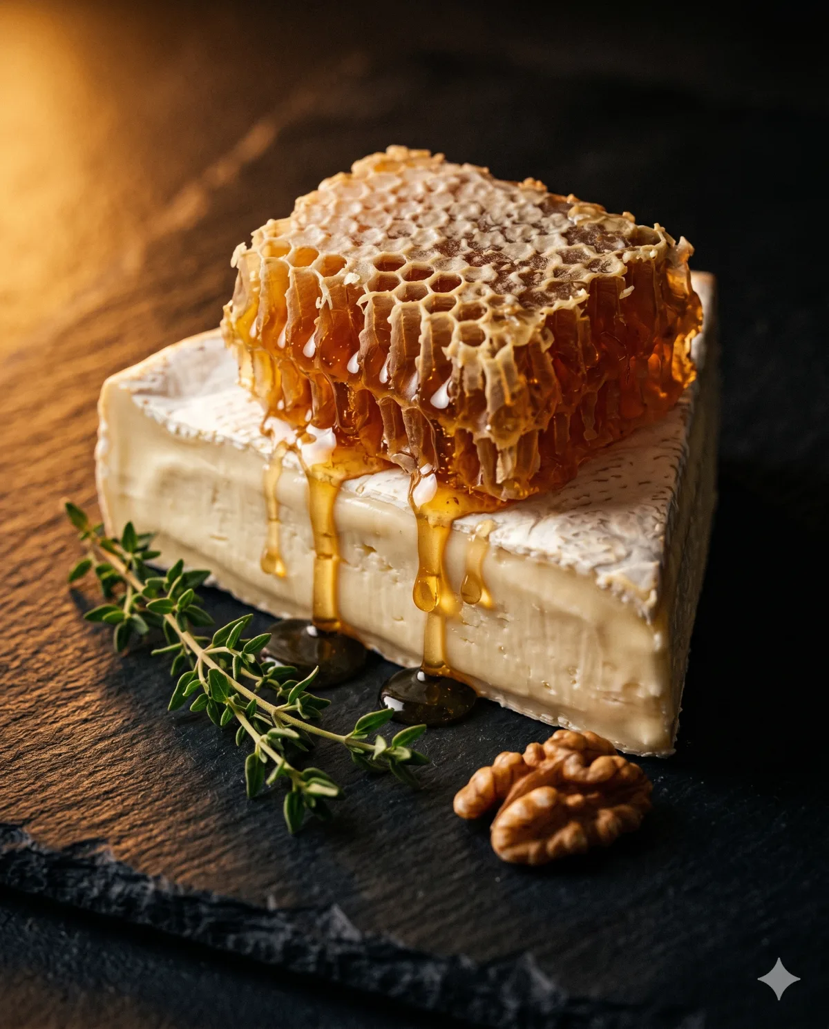 Honey over brie